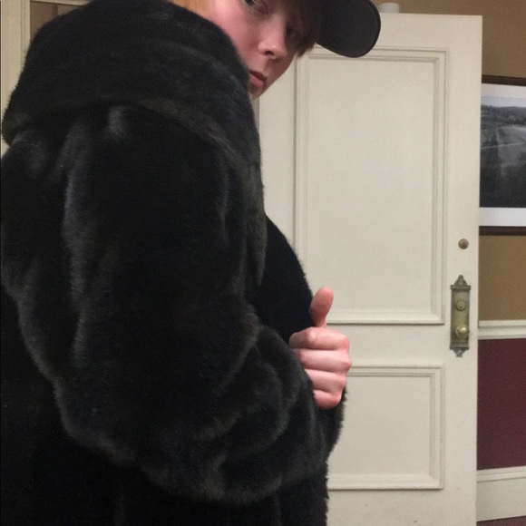 Deep Brown Fur Coat (Faux) - Picture 7 of 8